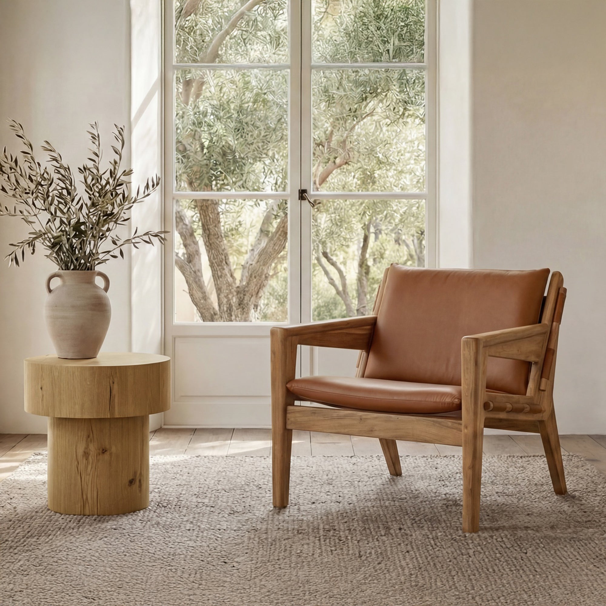 Corey Side Table Rustic Oak by Moe's Home Collection - view 2