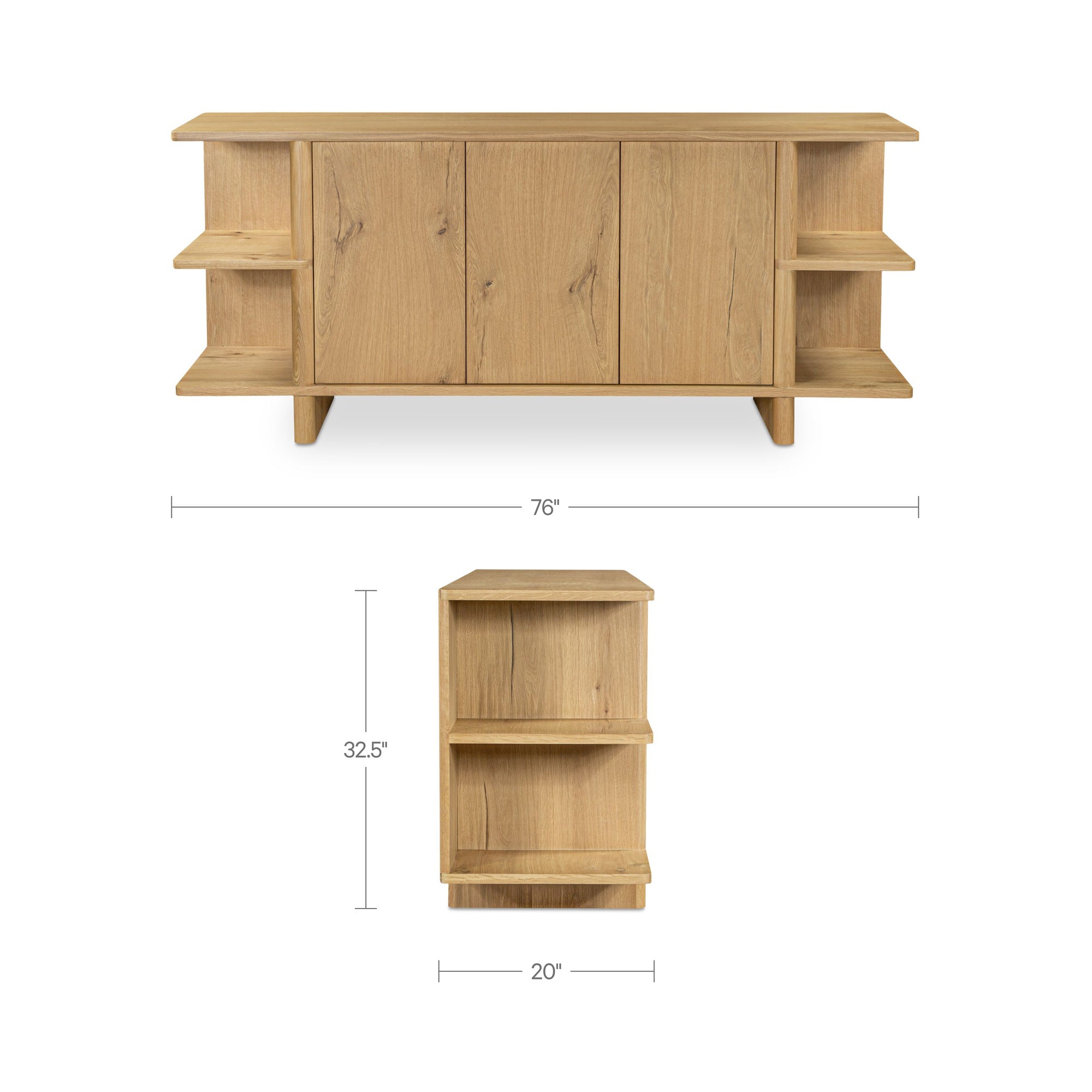 Casey Sideboard Rustic Oak by Moe's Home Collection - view 3