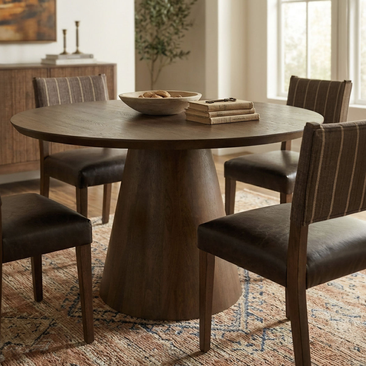 Casablanca 48" Round Dining Table in Toffee Nut - image 4