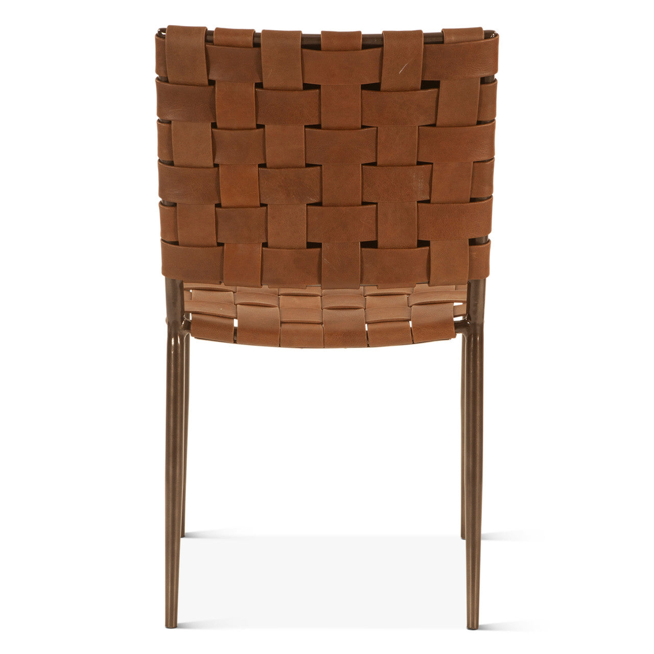 Copenhagen 18" Dining Chair in Tobacco Buffalo Leather with Iron