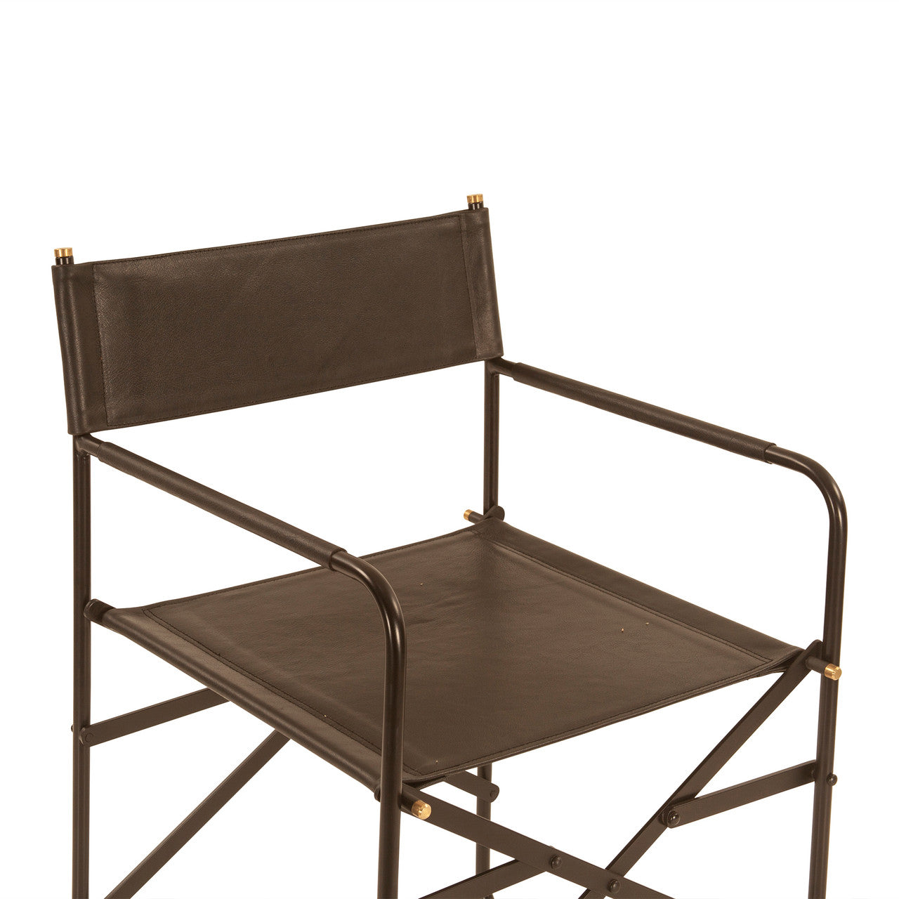 Copenhagen 19" Director's Chair in Black Leather