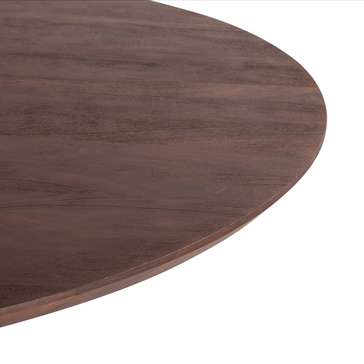 Cambridge Round Mango Wood Dining Table Walnut 60"