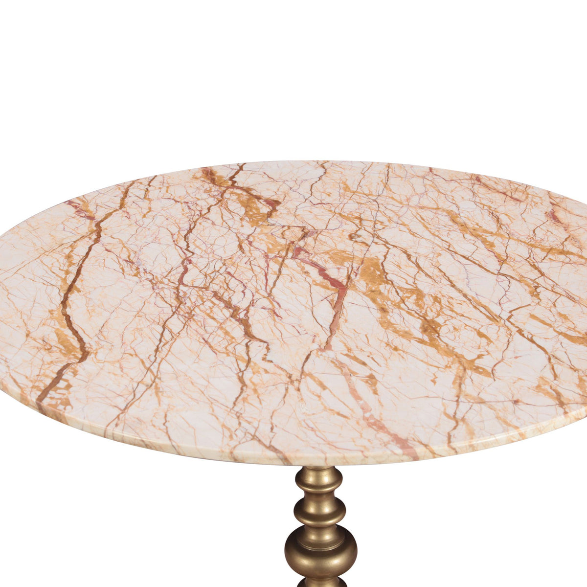 Dauphine 36" Bistro Table in Retro Impulse Marble and Antique Gold Base - image 2
