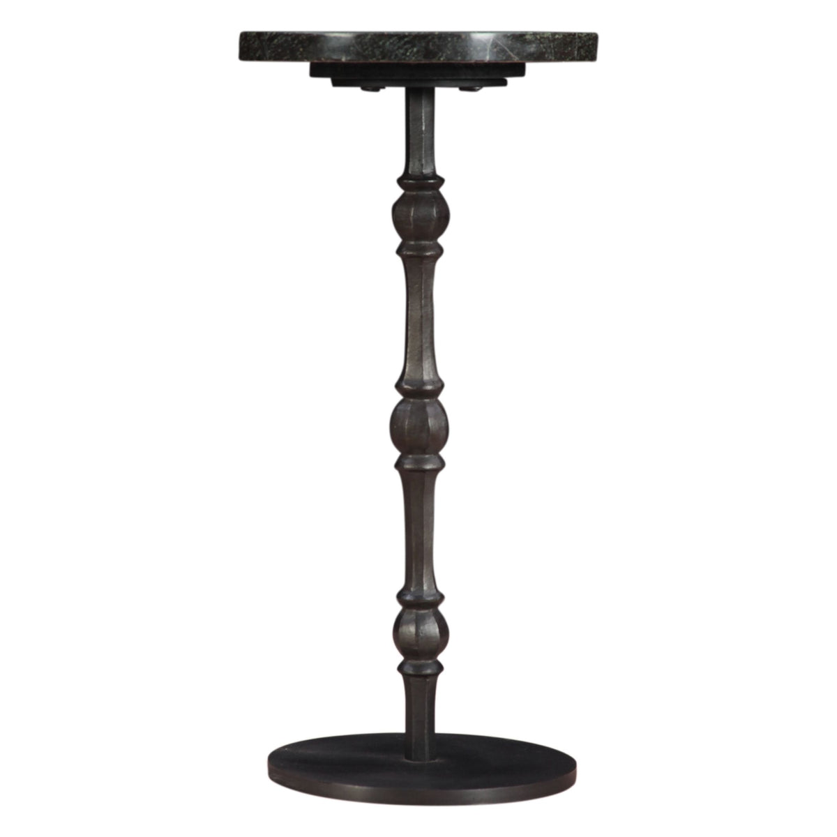 Detroit 10" Side Table in Green Marble with Casted Base - image 3