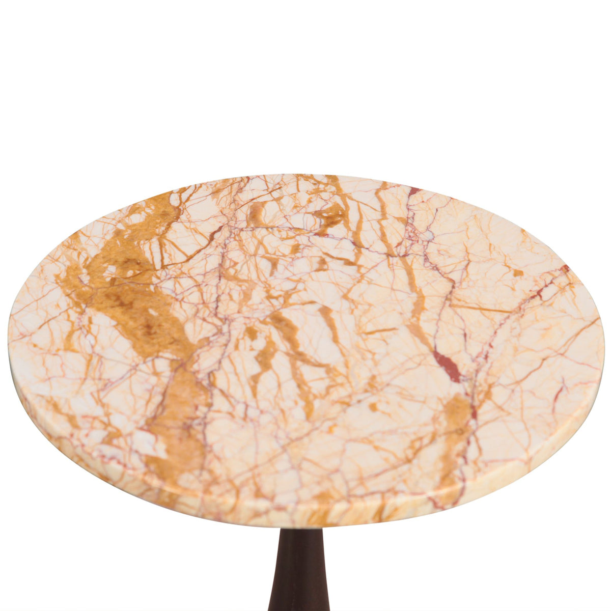 Detroit 12" Side Table in Retro Impulse Marble with Casted Base - image 4