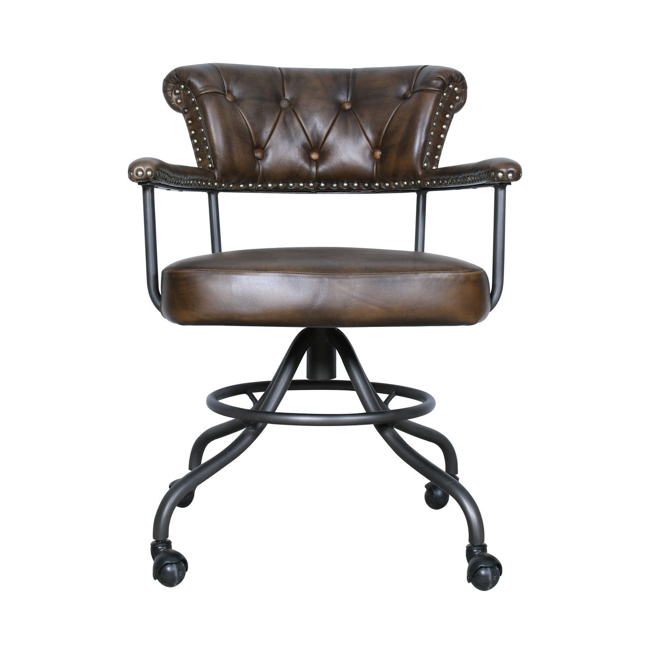 Essex Chesterfield 24" Office Chair in Antique Whiskey
