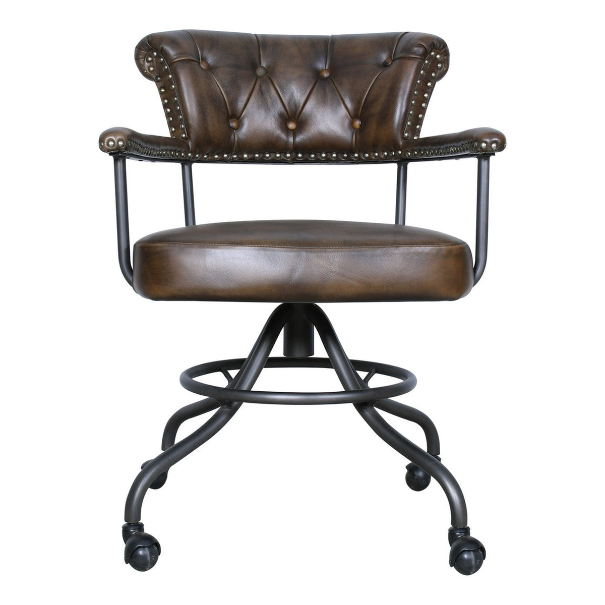 Essex Chesterfield 24" Office Chair in Antique Whiskey