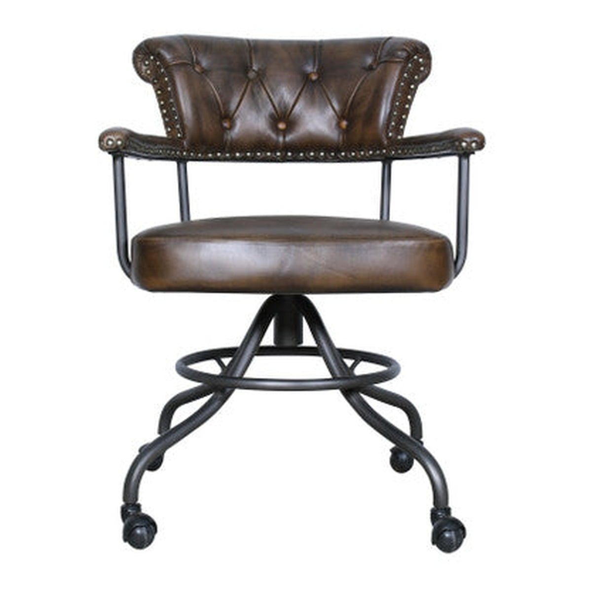 Essex Chesterfield 24" Office Chair in Antique Whiskey