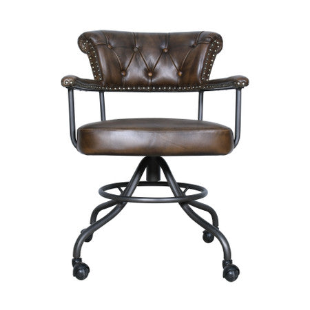 Essex Chesterfield 24" Office Chair in Antique Whiskey