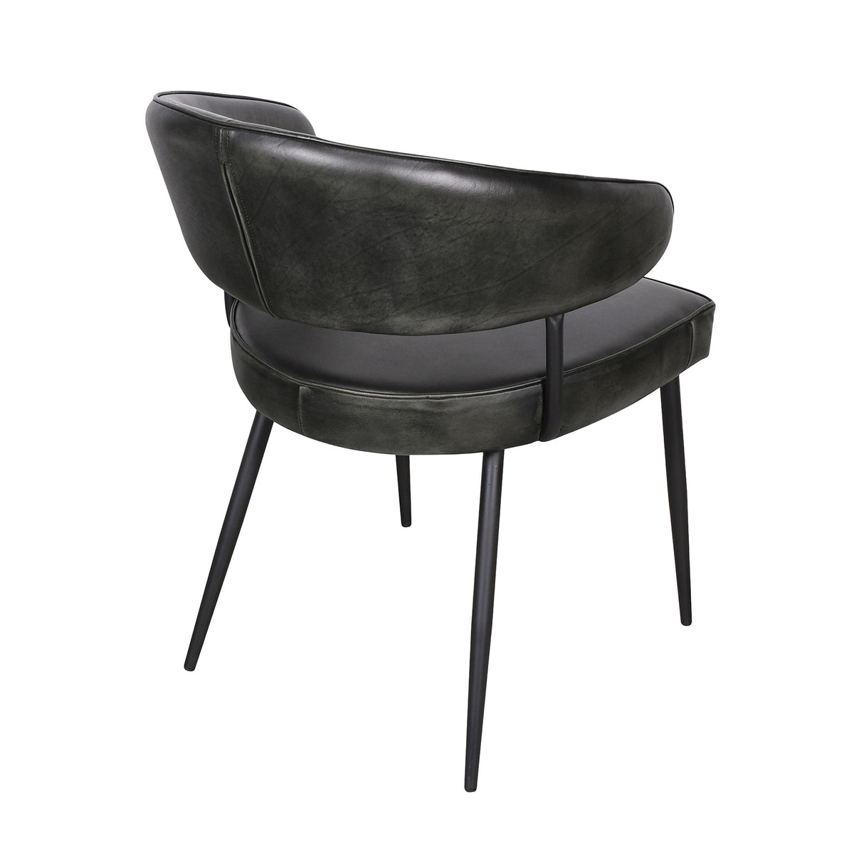 Essex Dover 23" Armchair in Weathered Black Leather - image 3