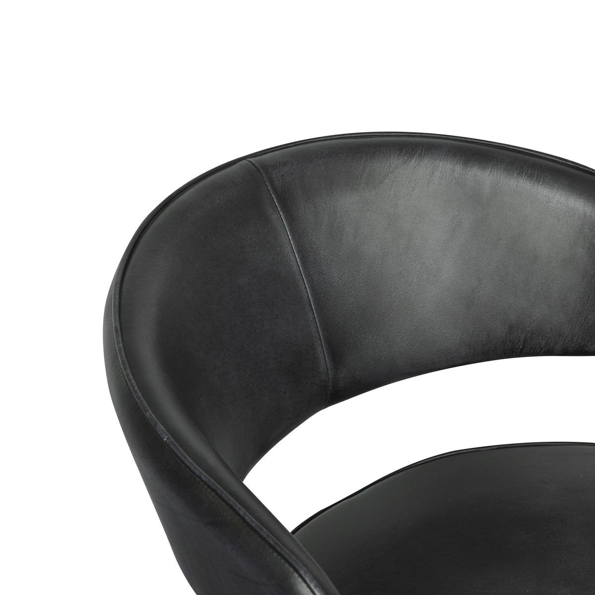 Essex Dover 23" Armchair in Weathered Black Leather - image 4