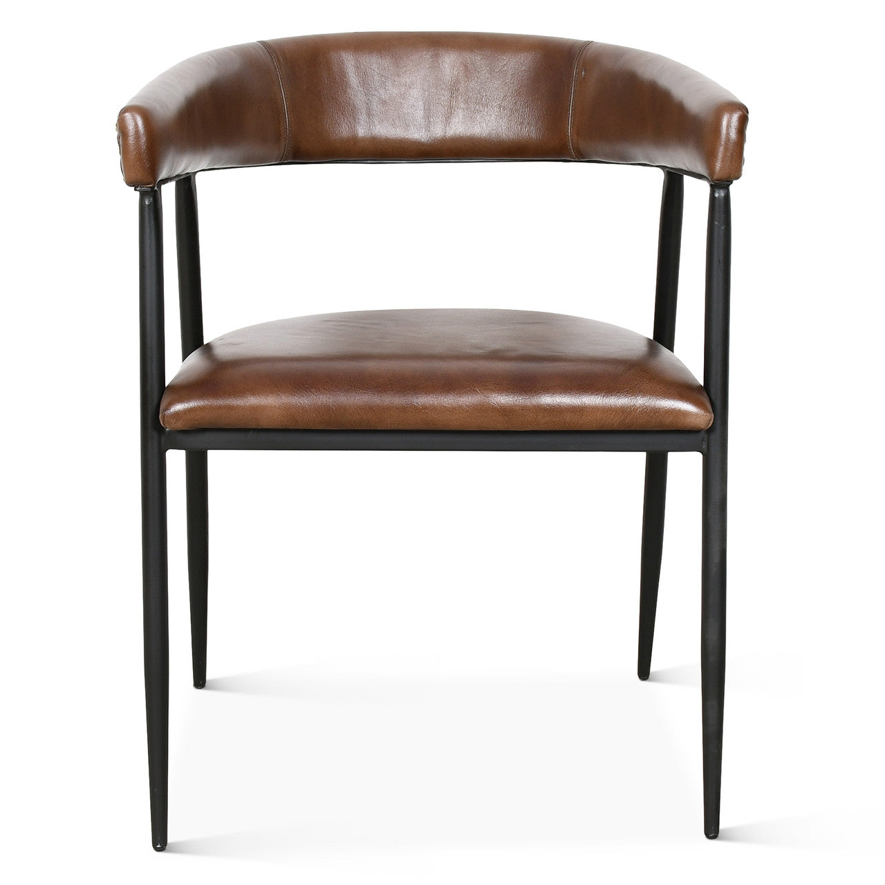 Essex Halstead 23" Dining Chair in Chestnut Leather