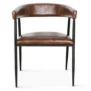Essex Halstead 23" Dining Chair in Chestnut Leather