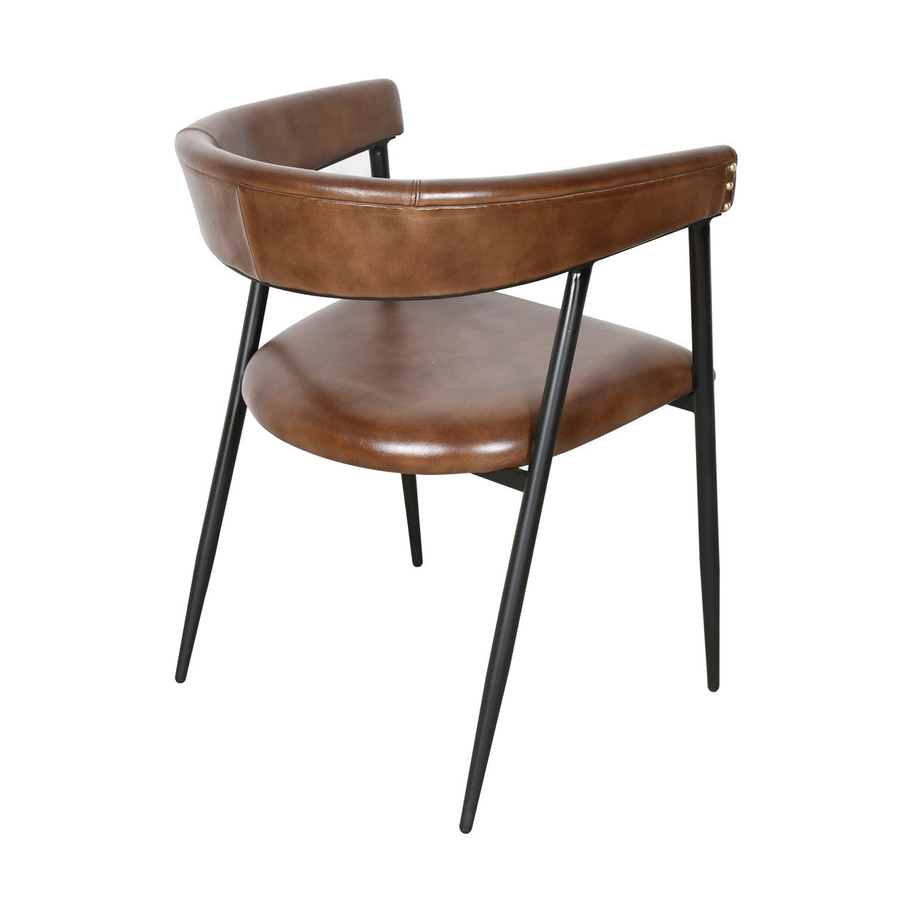 Essex Halstead 23" Dining Chair in Chestnut Leather