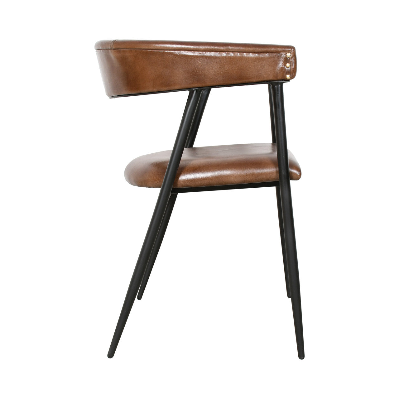 Essex Halstead 23" Dining Chair in Chestnut Leather