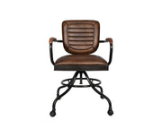 Essex Oden 24" Desk Chair in Antique Whiskey Top Grain Leather