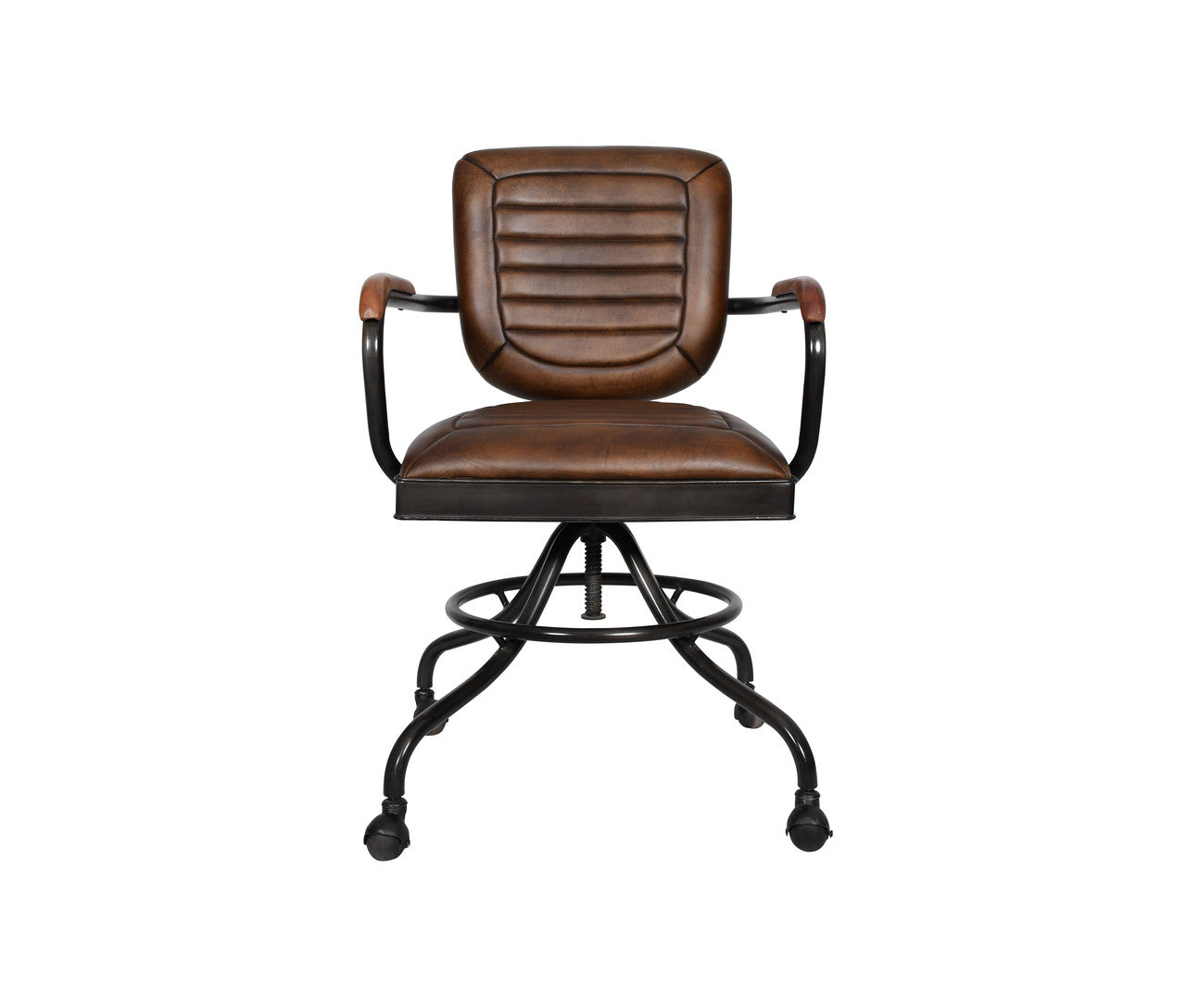 Essex Oden 24" Desk Chair in Antique Whiskey Top Grain Leather