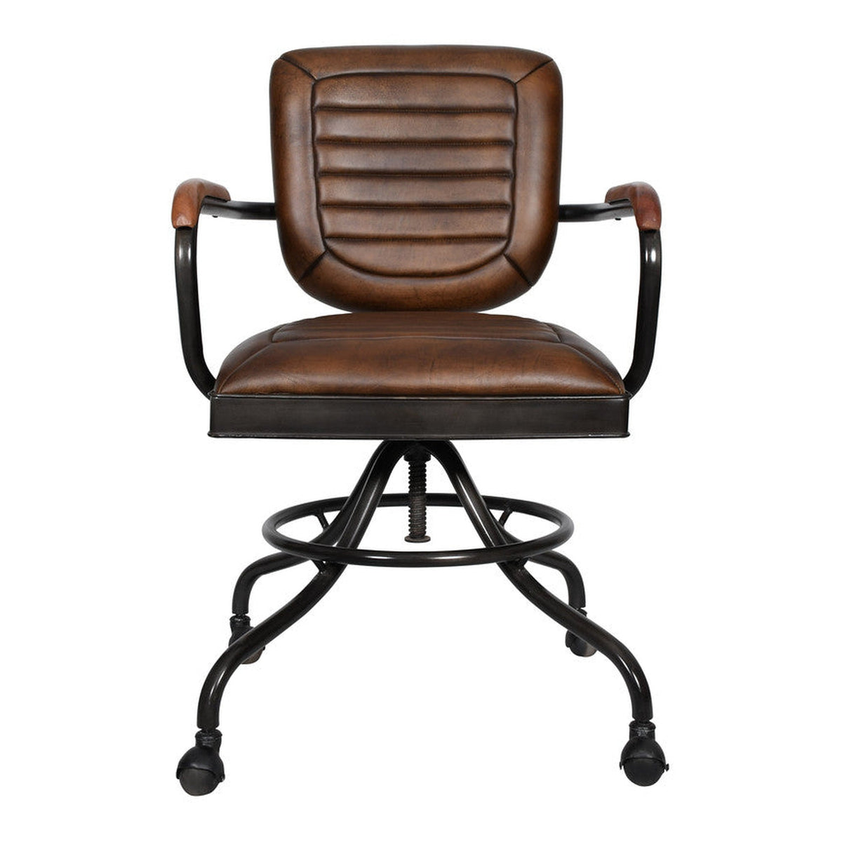 Essex Oden 24" Desk Chair in Antique Whiskey Top Grain Leather