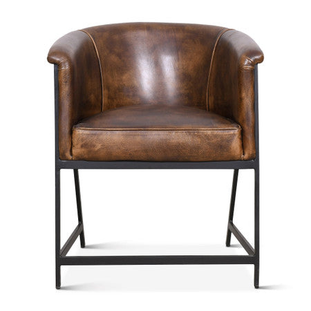 Essex Polo Armchair in Antique Whiskey Leather