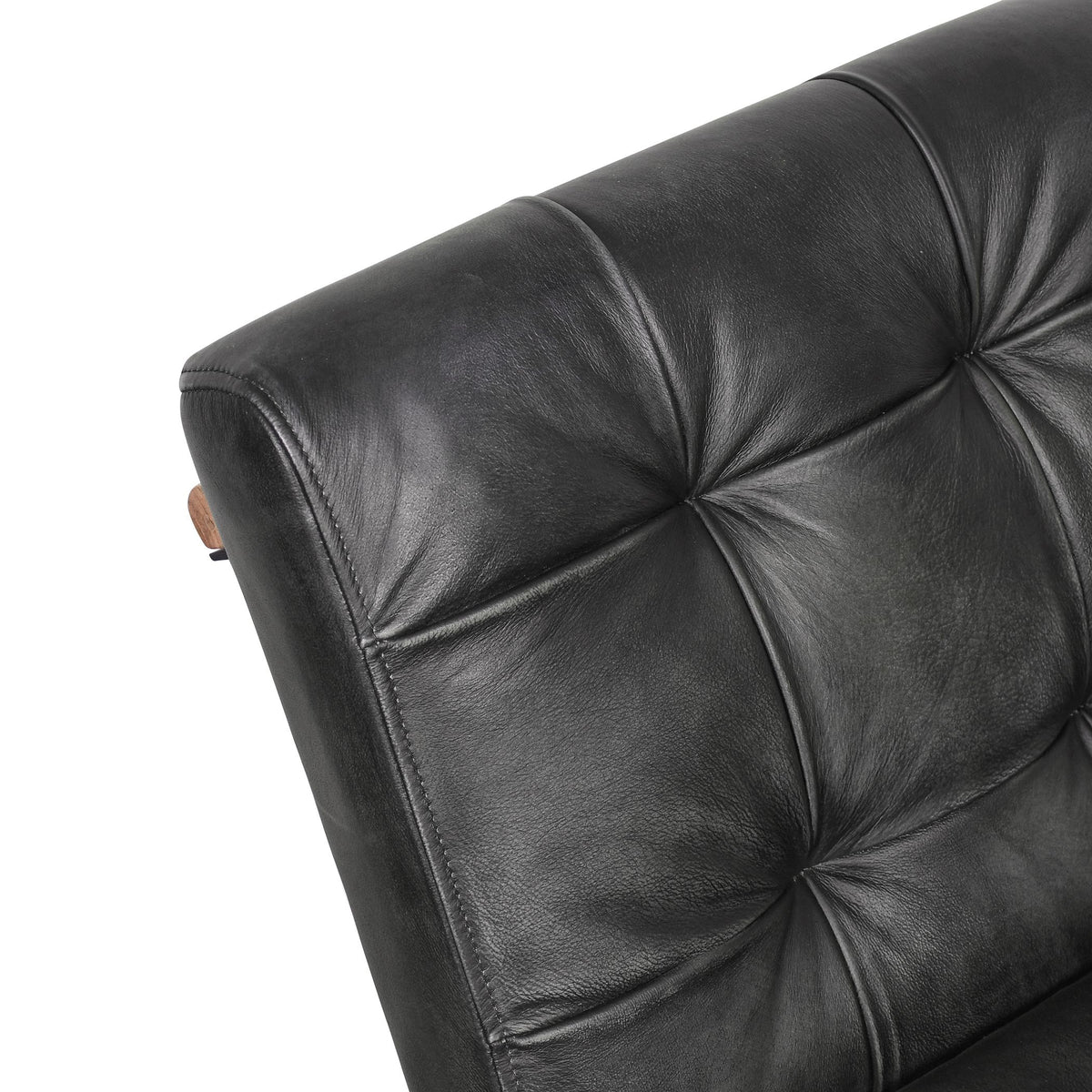 Essex Stockton 19" Dining Chair in Weathered Black Leather - image 3