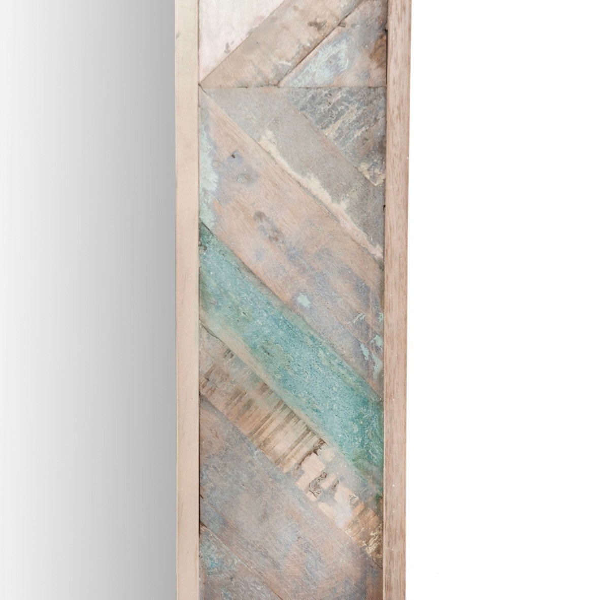 Marseilles Reclaimed Teak 38" Mirror Coastal Mist
