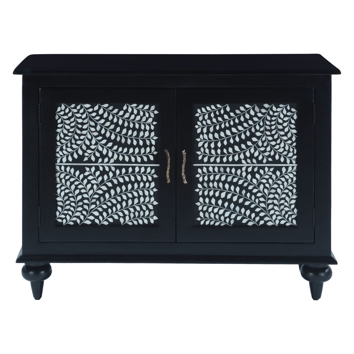 Fleur 50" Two Door Sideboard with Floral Horn Inlay and Wood - image 2