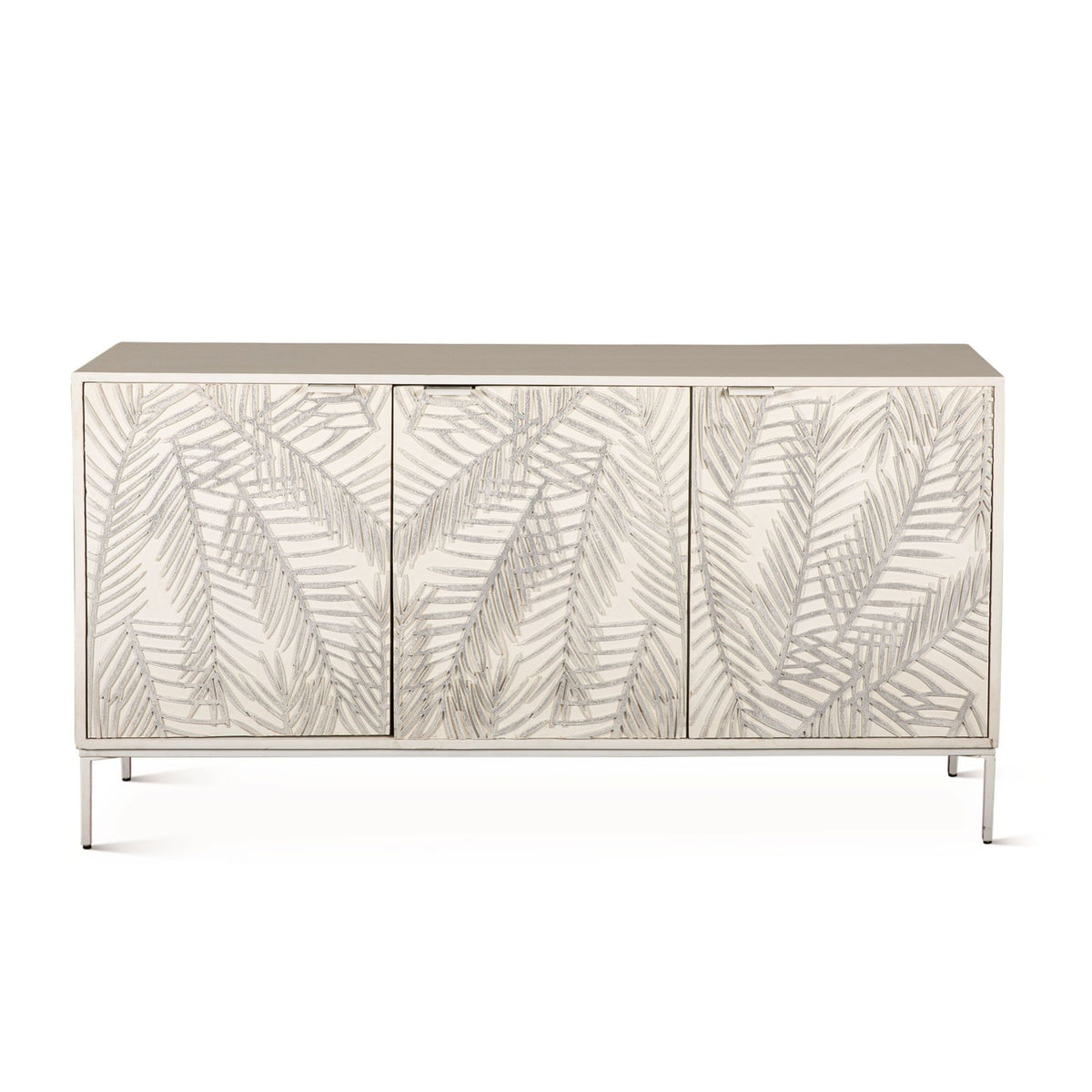 Fern 57" Sideboard with Three Doors in Coastal White - image 2