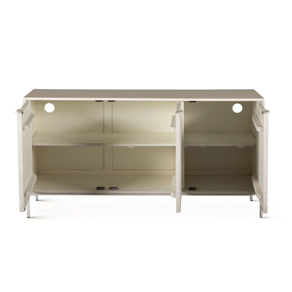 Fern 57" Sideboard with Three Doors in Coastal White - image 4
