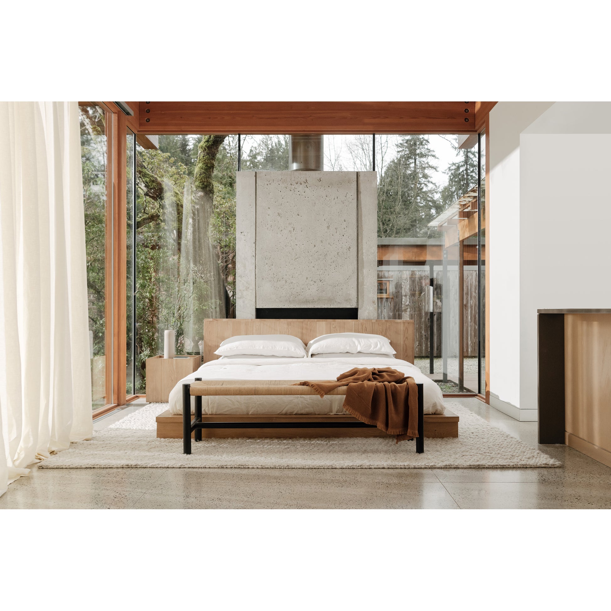 Hawthorn Small Bench Black by Moe's Home Collection - view 9