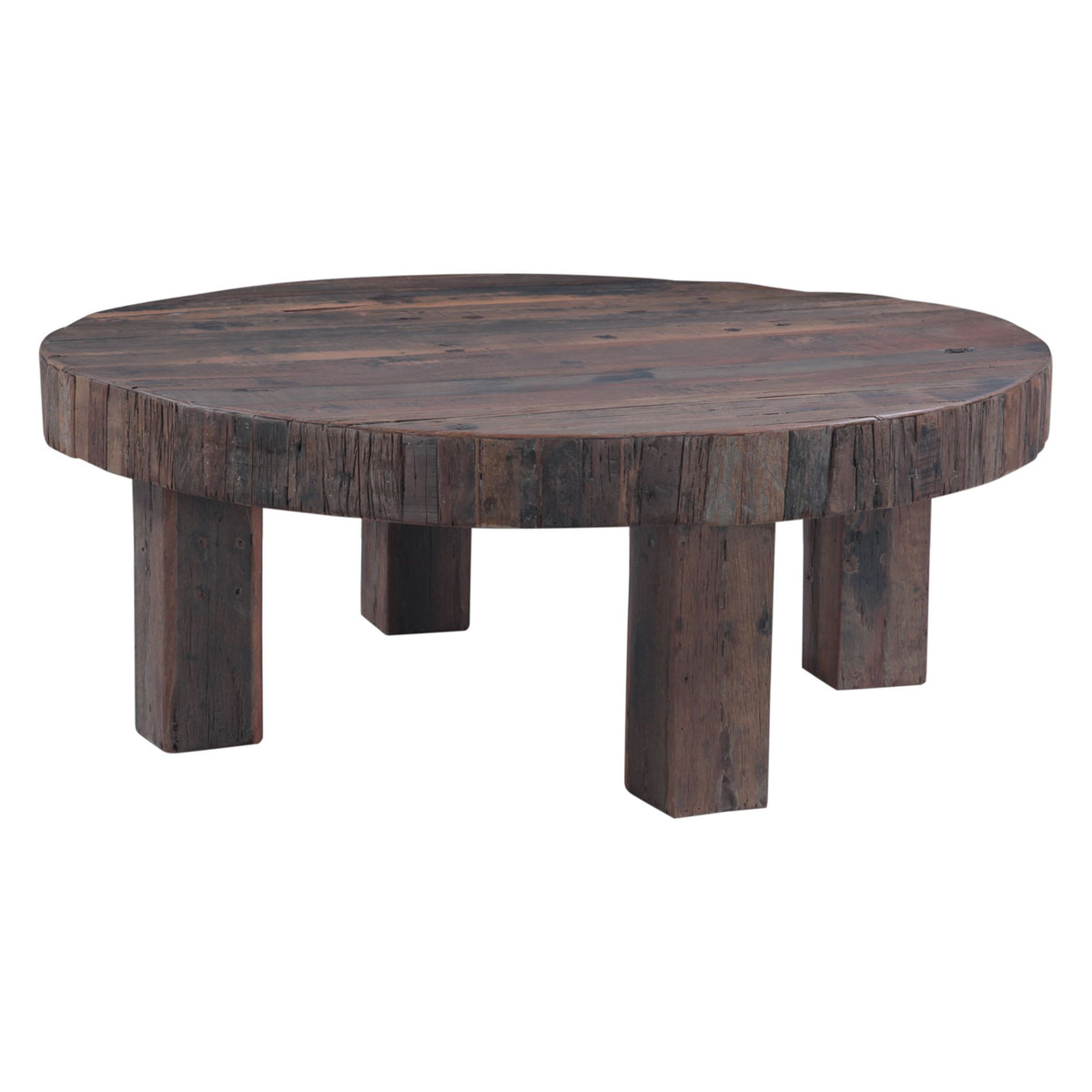 Hacienda 47" Round Coffee Table in Reclaimed Wood - image 2