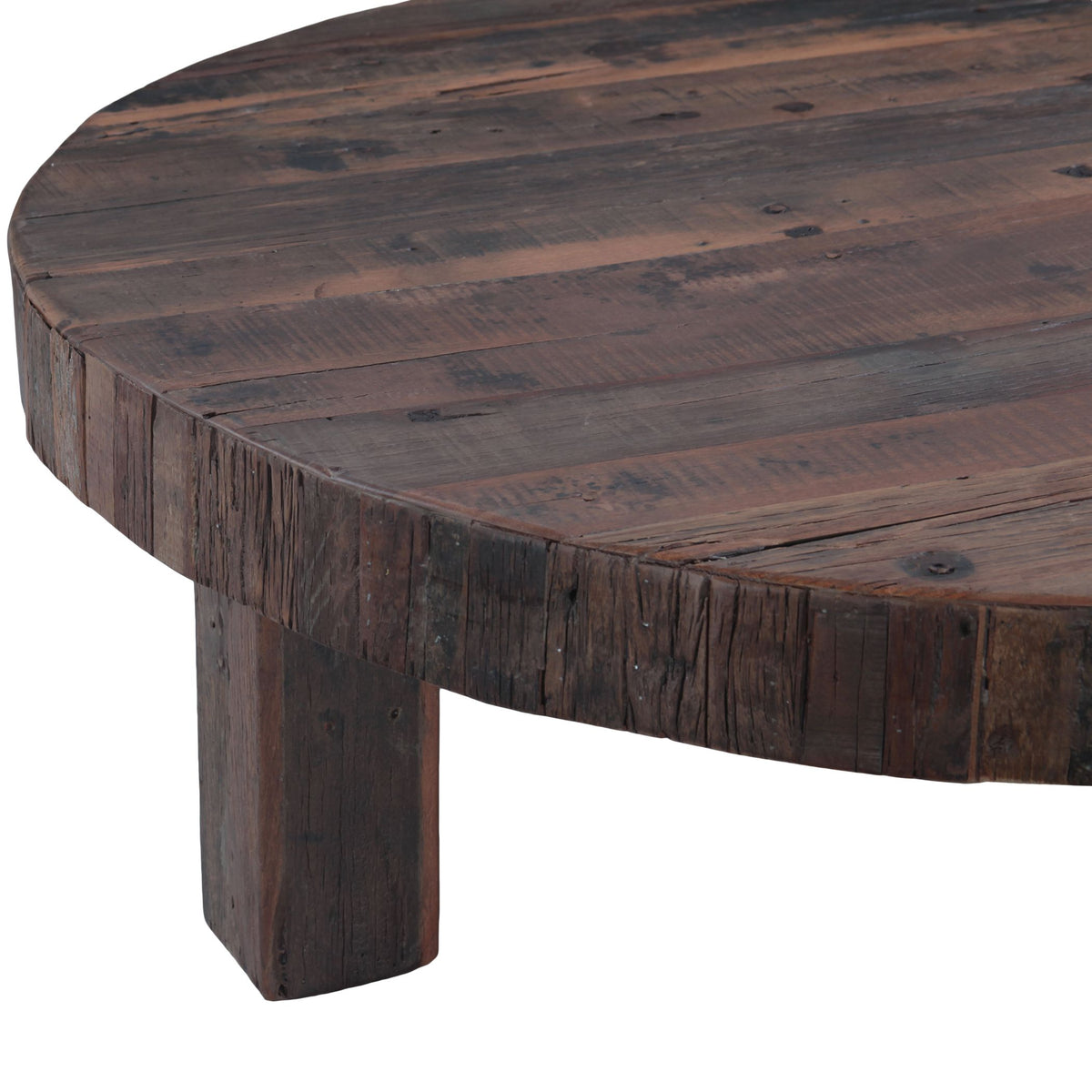 Hacienda 47" Round Coffee Table in Reclaimed Wood - image 3