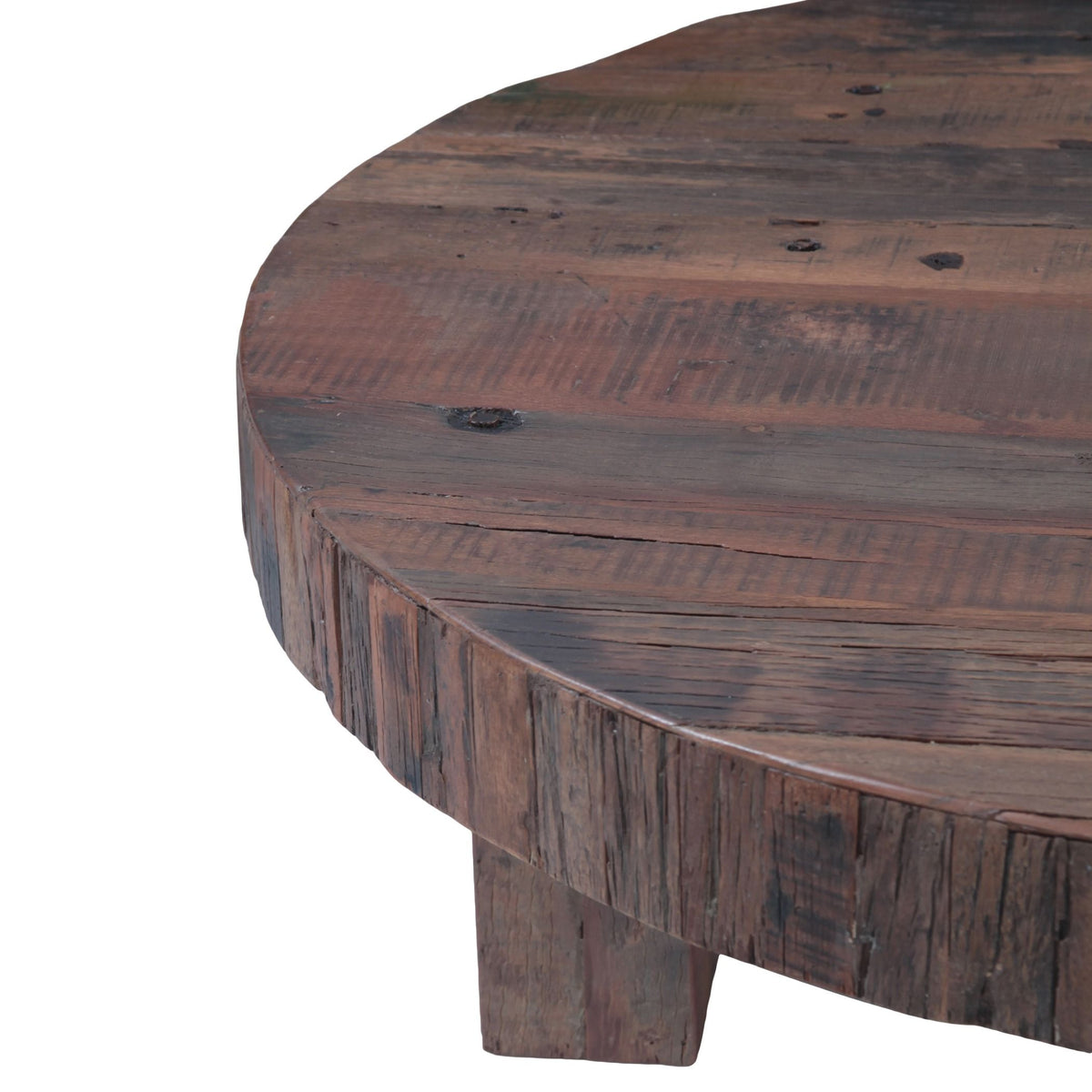 Hacienda 47" Round Coffee Table in Reclaimed Wood - image 4