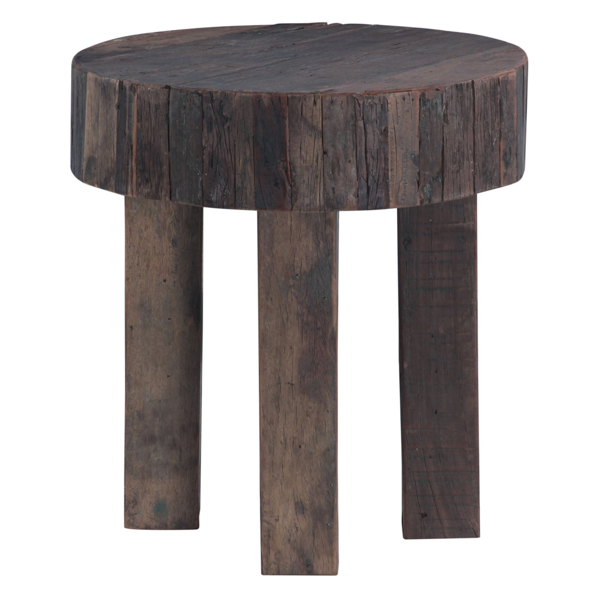 Hacienda 24" Round Side Table in Reclaimed Hardwood - image 2