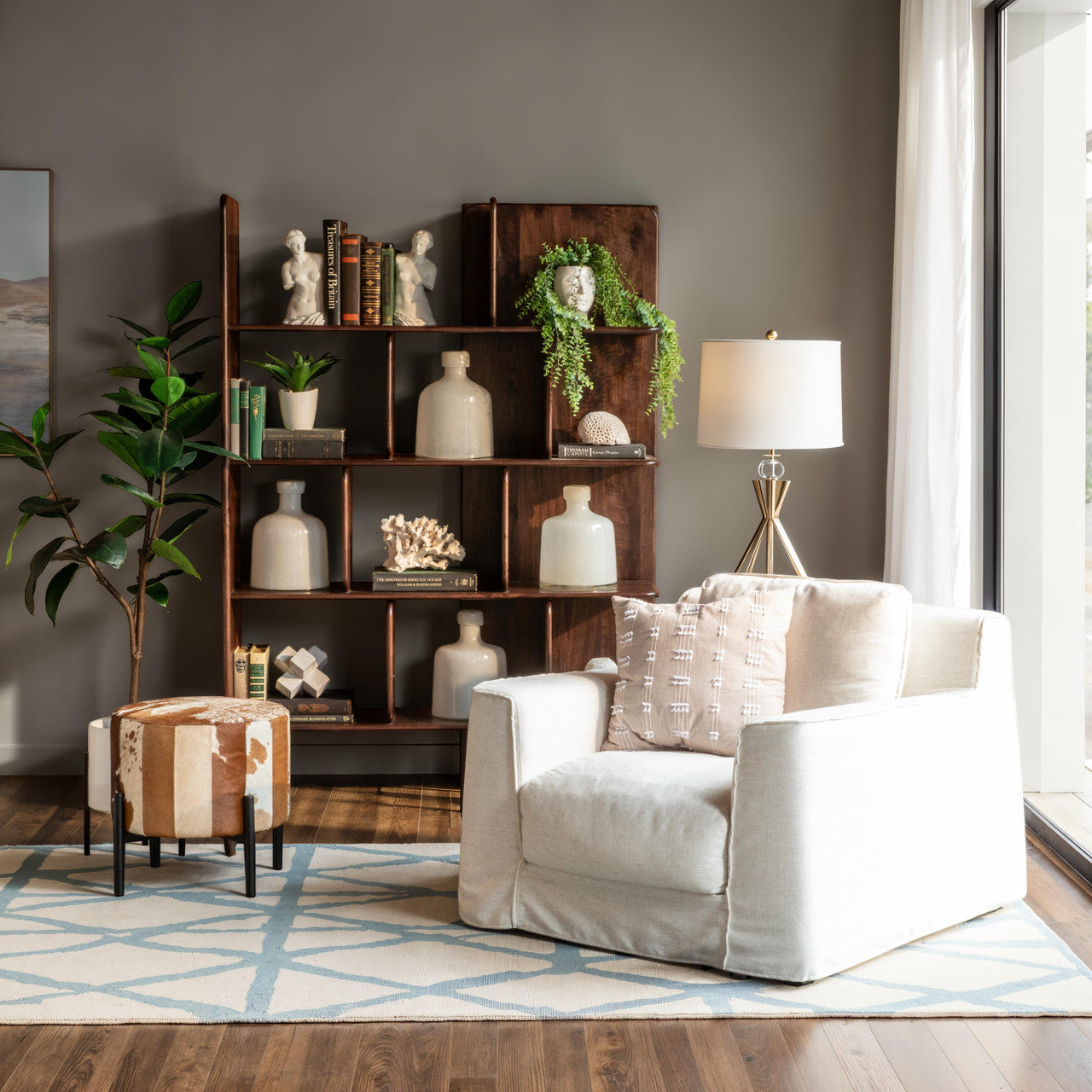 Hunter 48" Bookshelves in Dark Sienna