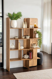 Hunter 48" Bookshelves in Natural Brown