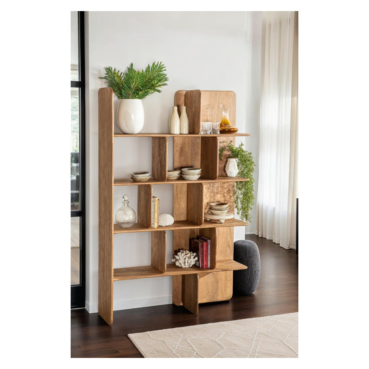 Hunter 48" Bookshelves in Natural Brown