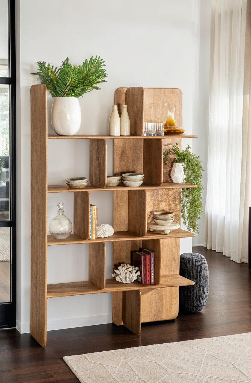 Hunter 48" Bookshelves in Natural Brown