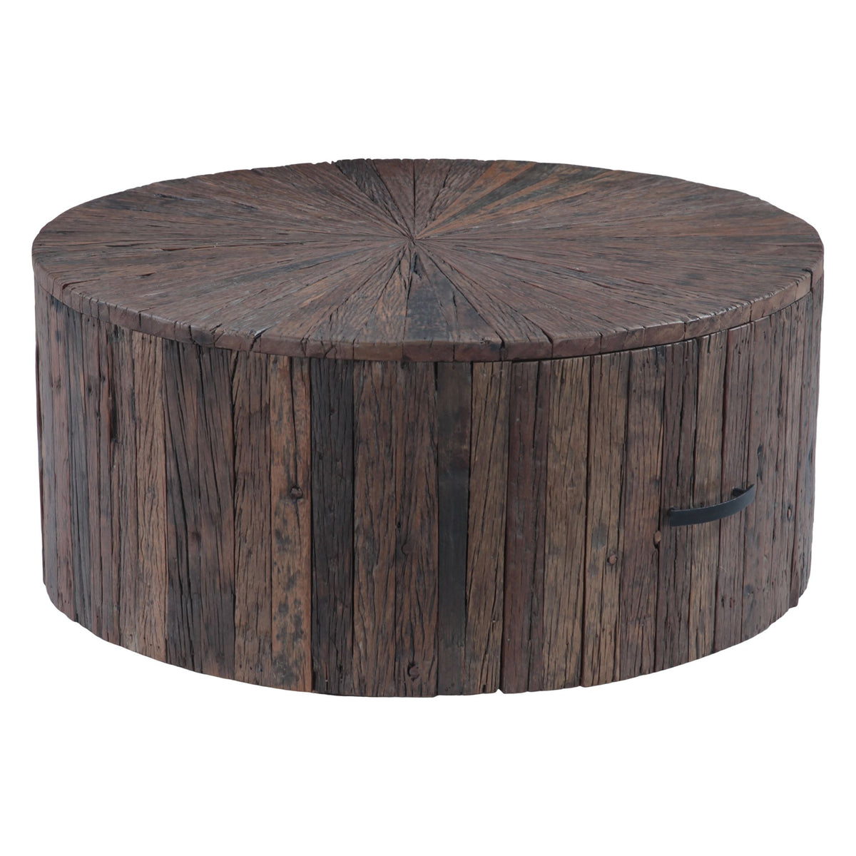 Harbor 32" Coffee Table with Storage Drawer in Reclaimed Hardwood - image 2