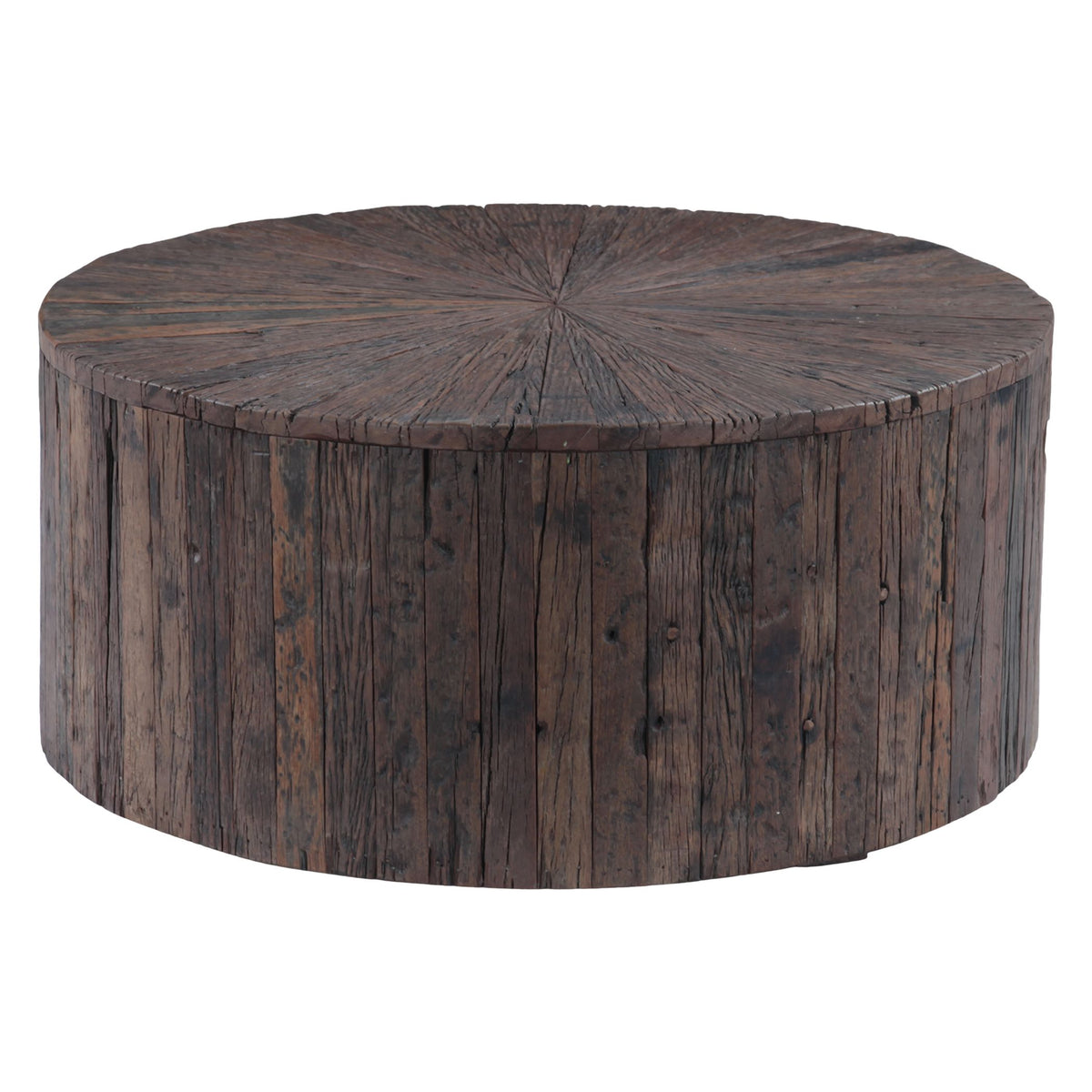 Harbor 32" Coffee Table with Storage Drawer in Reclaimed Hardwood - image 4