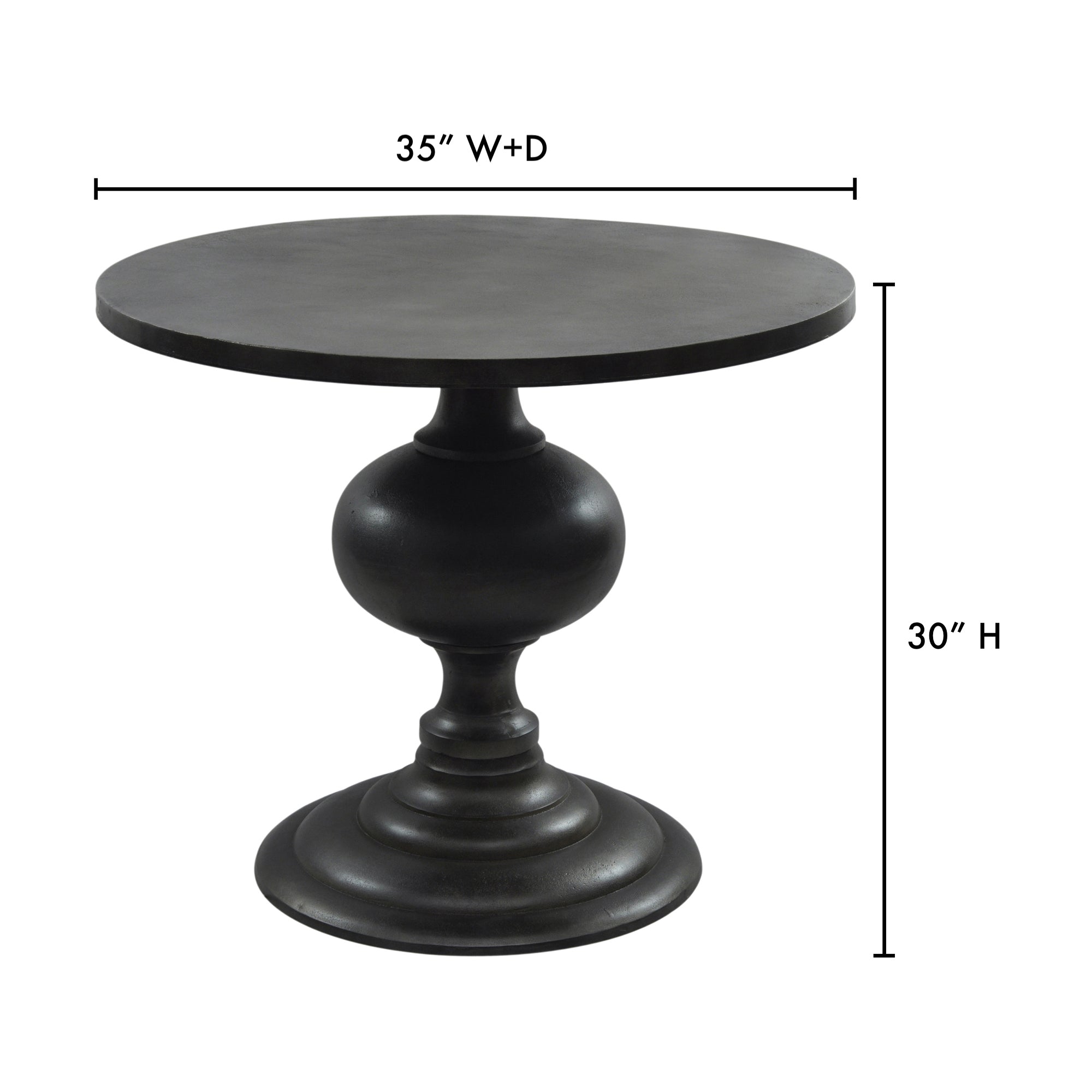 Lexie Dining Table Black by Moe's Home Collection - view 6
