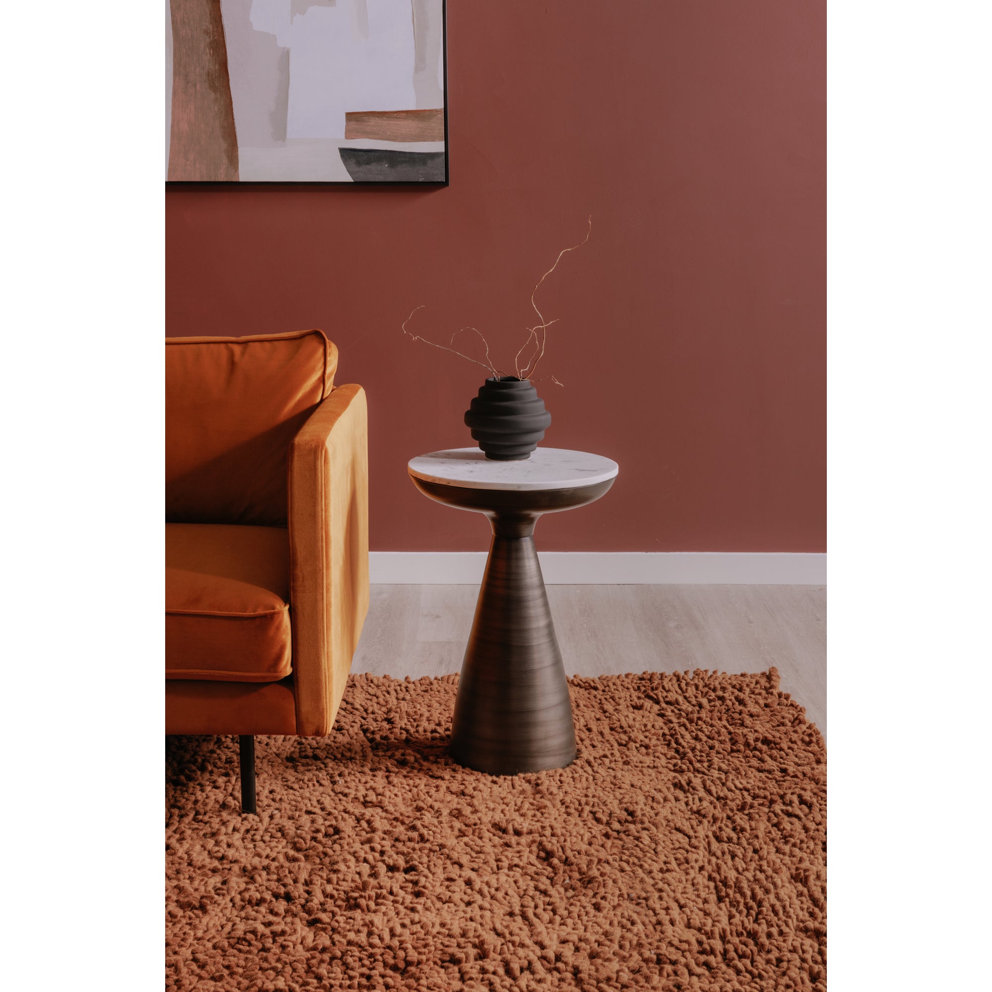 Font Side Table White Marble by Moe's Home Collection - view 4
