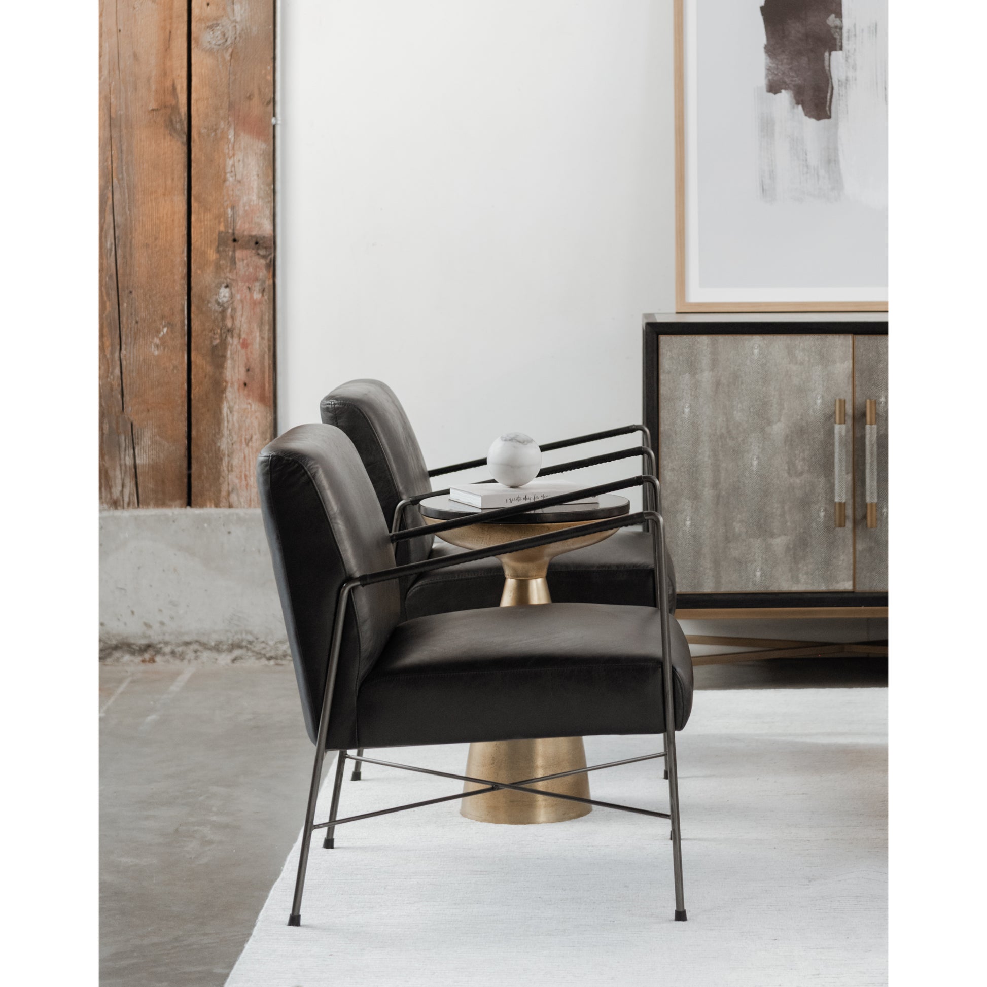 Font Side Table Brass by Moe's Home Collection - view 3
