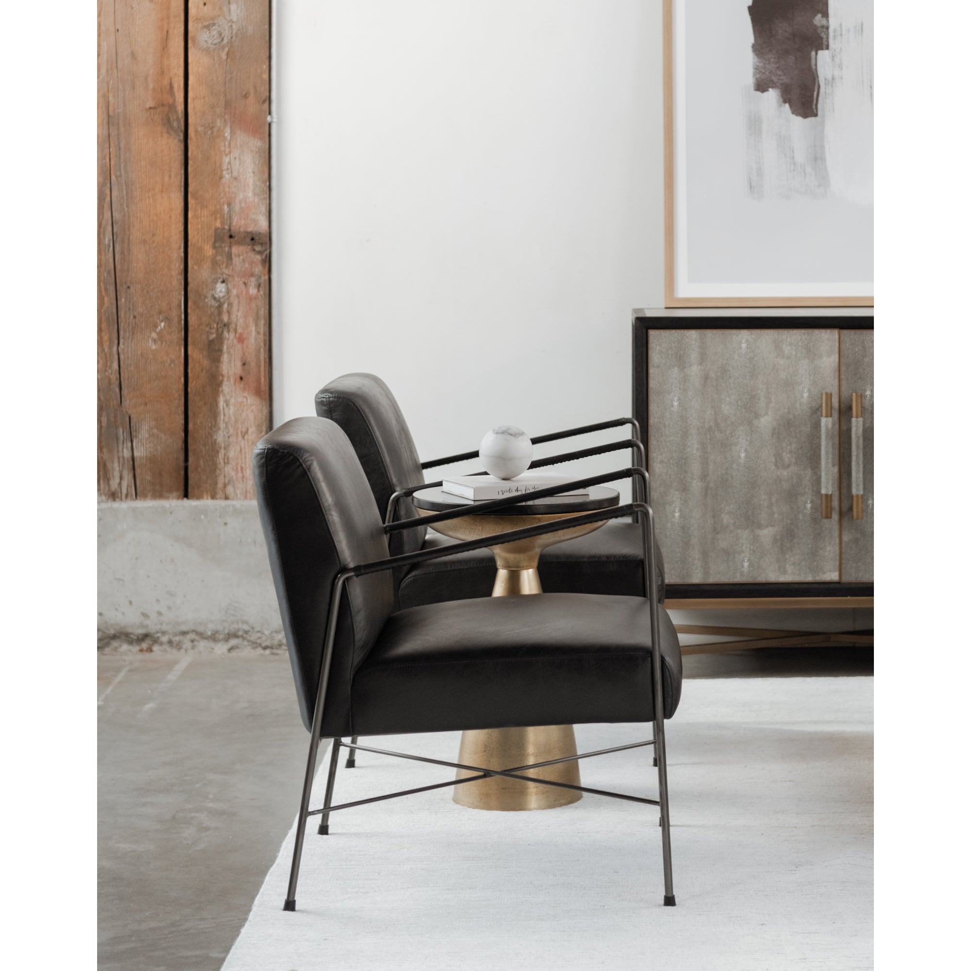 Font Side Table Brass by Moe's Home Collection - view 3