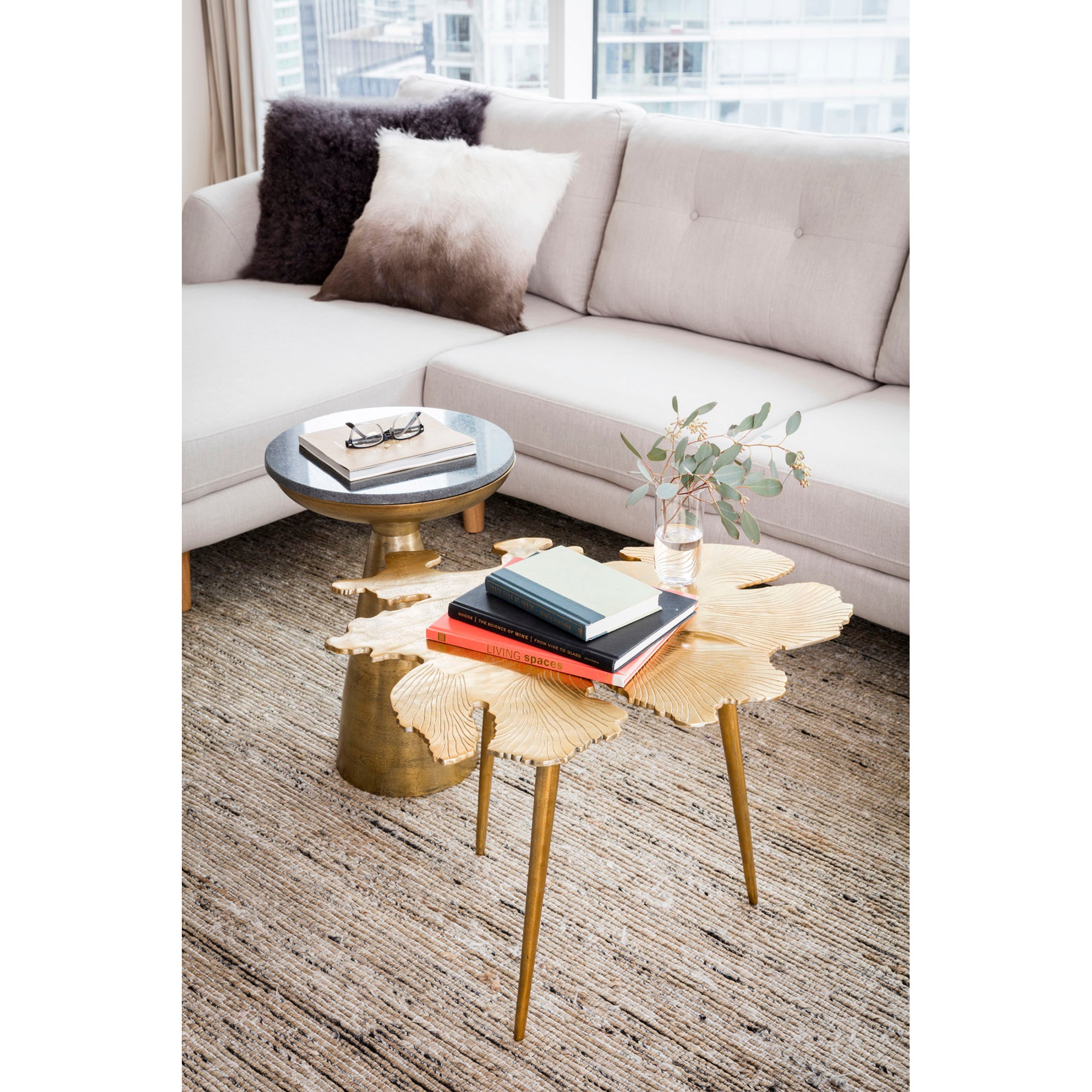 Font Side Table Brass by Moe's Home Collection - view 5