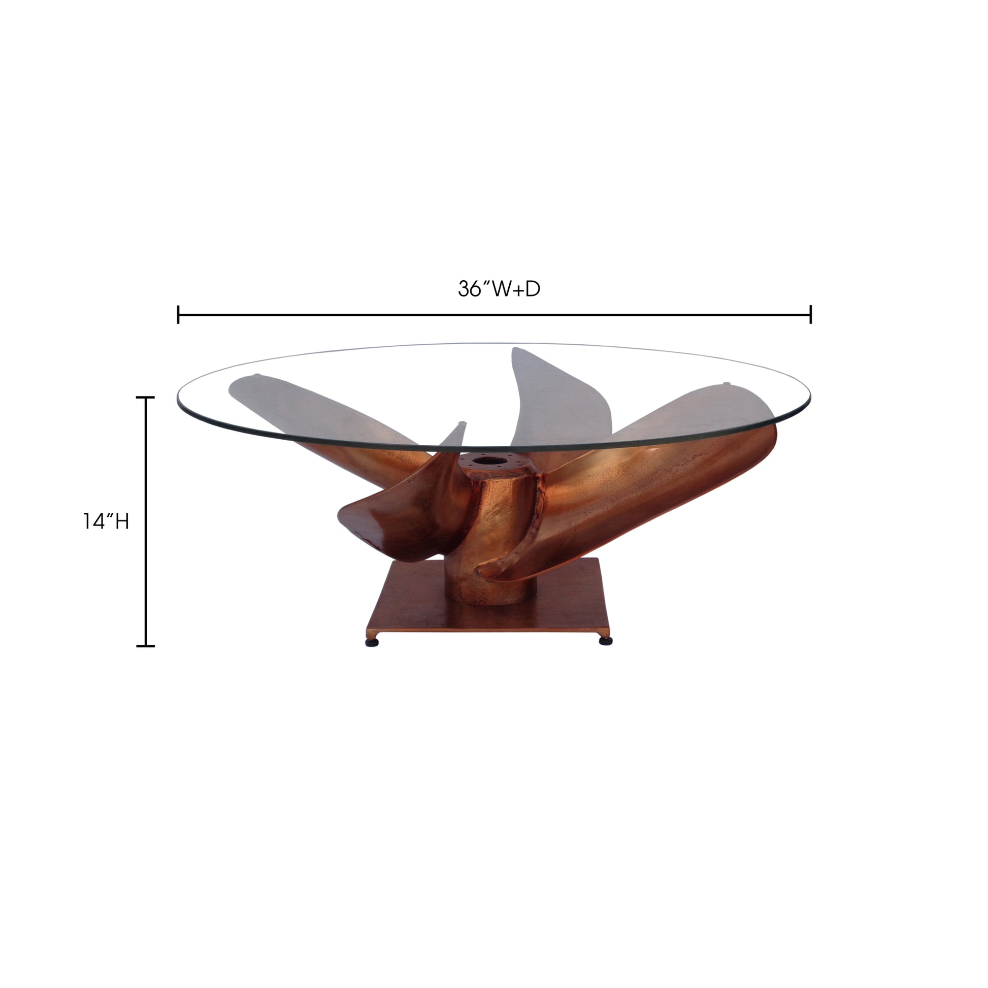 Archimedes Coffee Table Copper by Moe's Home Collection - view 3