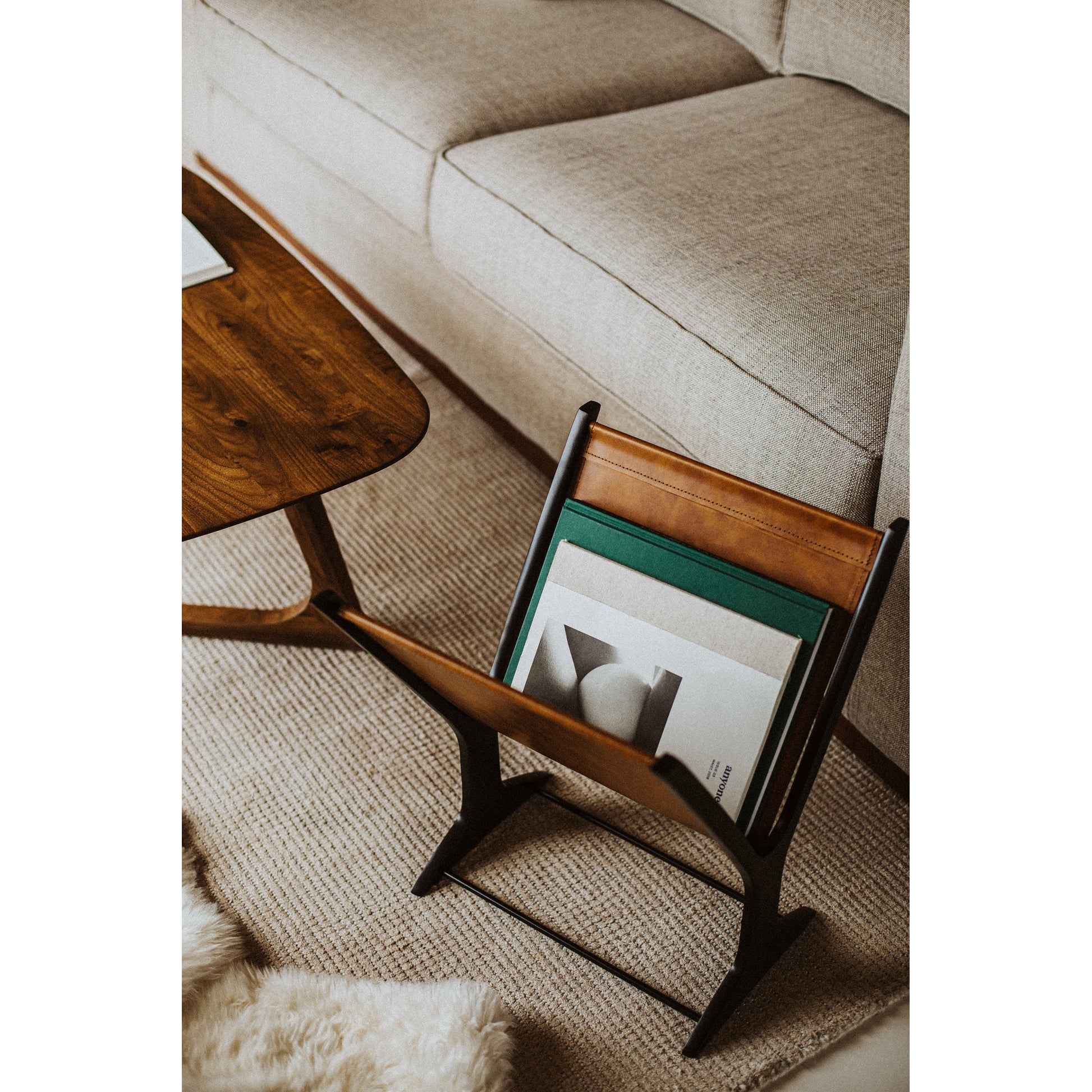 Ziff Magazine Holder Light Brown by Moe's Home Collection - view 4