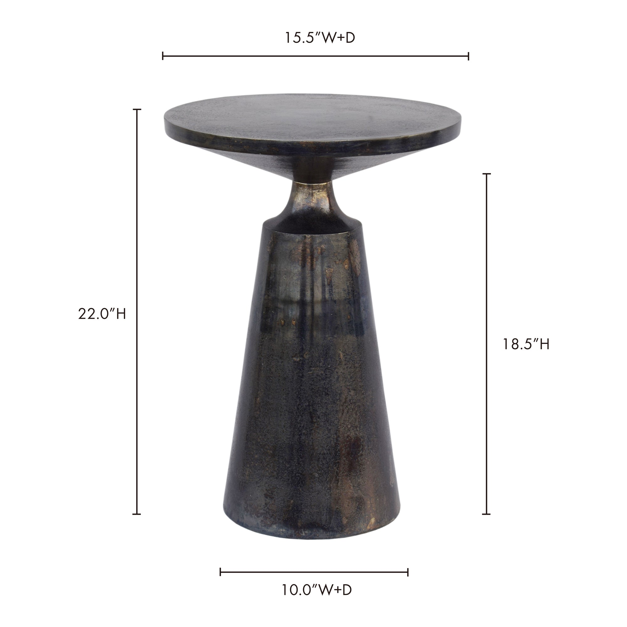 Sonja Accent Table Charcoal Grey by Moe's Home Collection - view 9