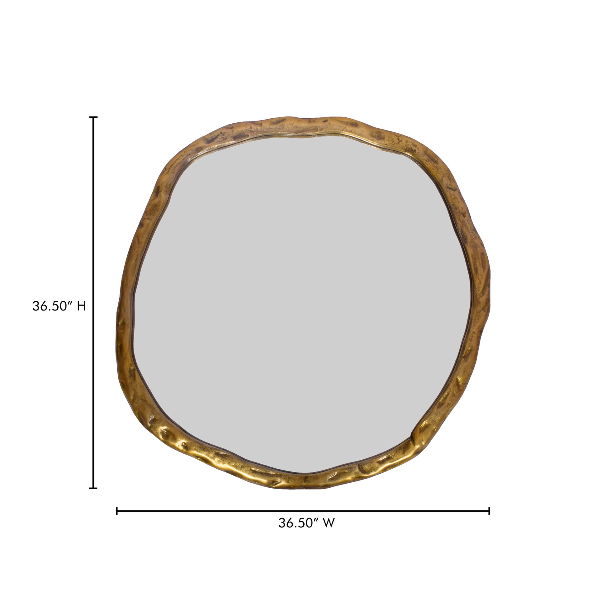 Foundry Large Mirror Gold by Moe's Home Collection - view 5