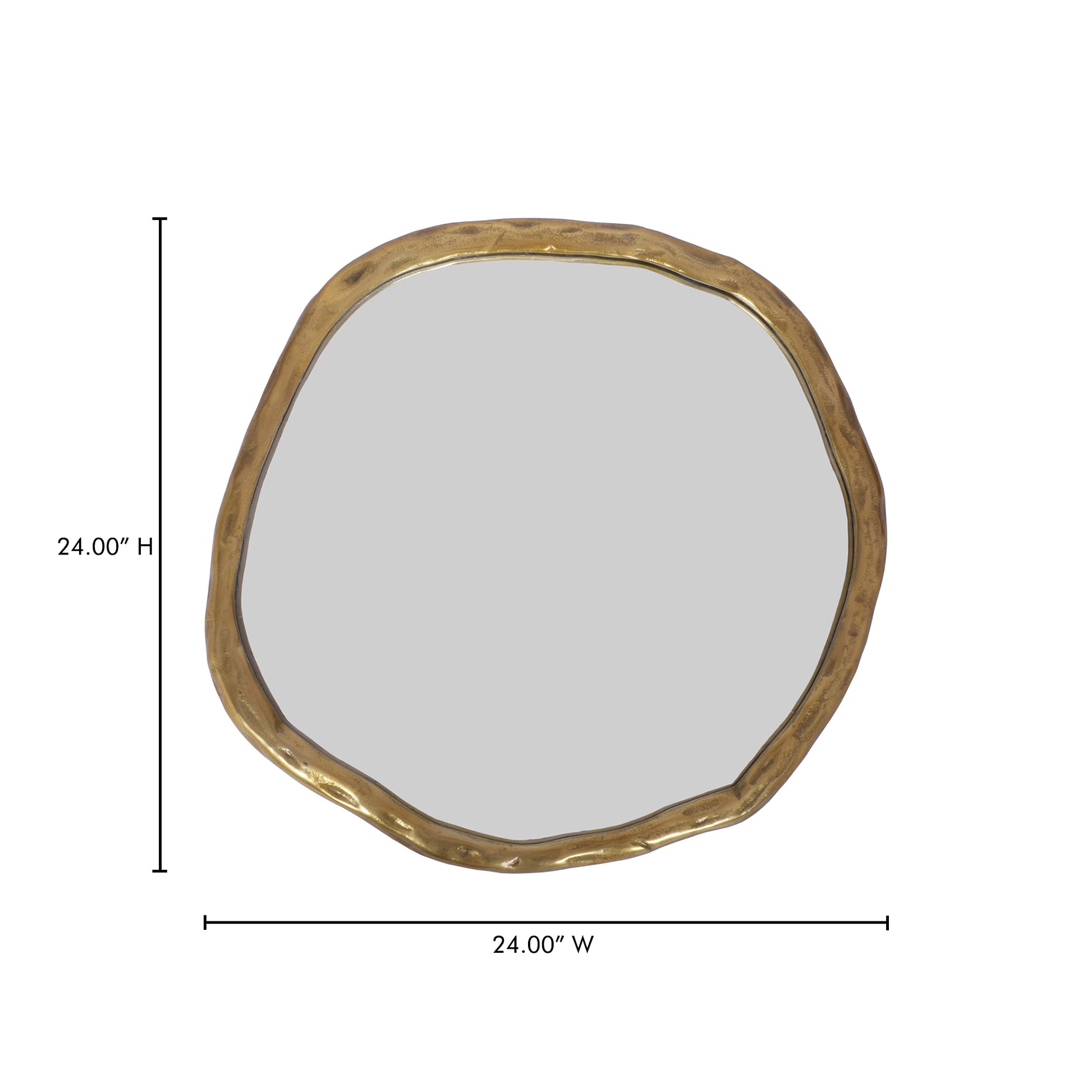 Foundry Small Mirror Gold by Moe's Home Collection - view 5