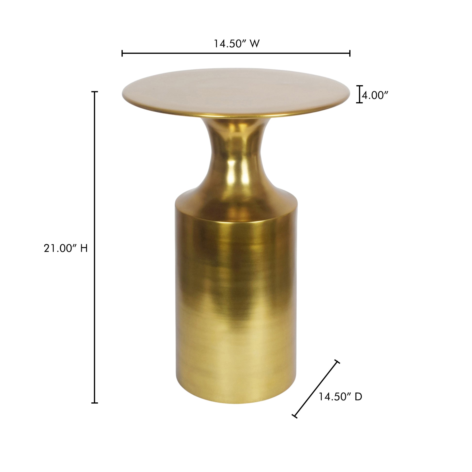 Rassa Accent Table Gold by Moe's Home Collection - view 6